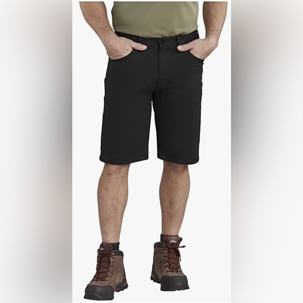 Dickies men’s Regular Fit Duck Utility Short, 40, Black